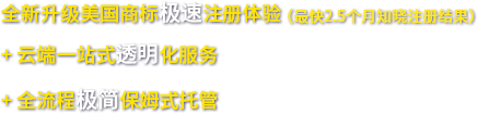 全新升級美國商標(biāo)極速注冊體驗(yàn)